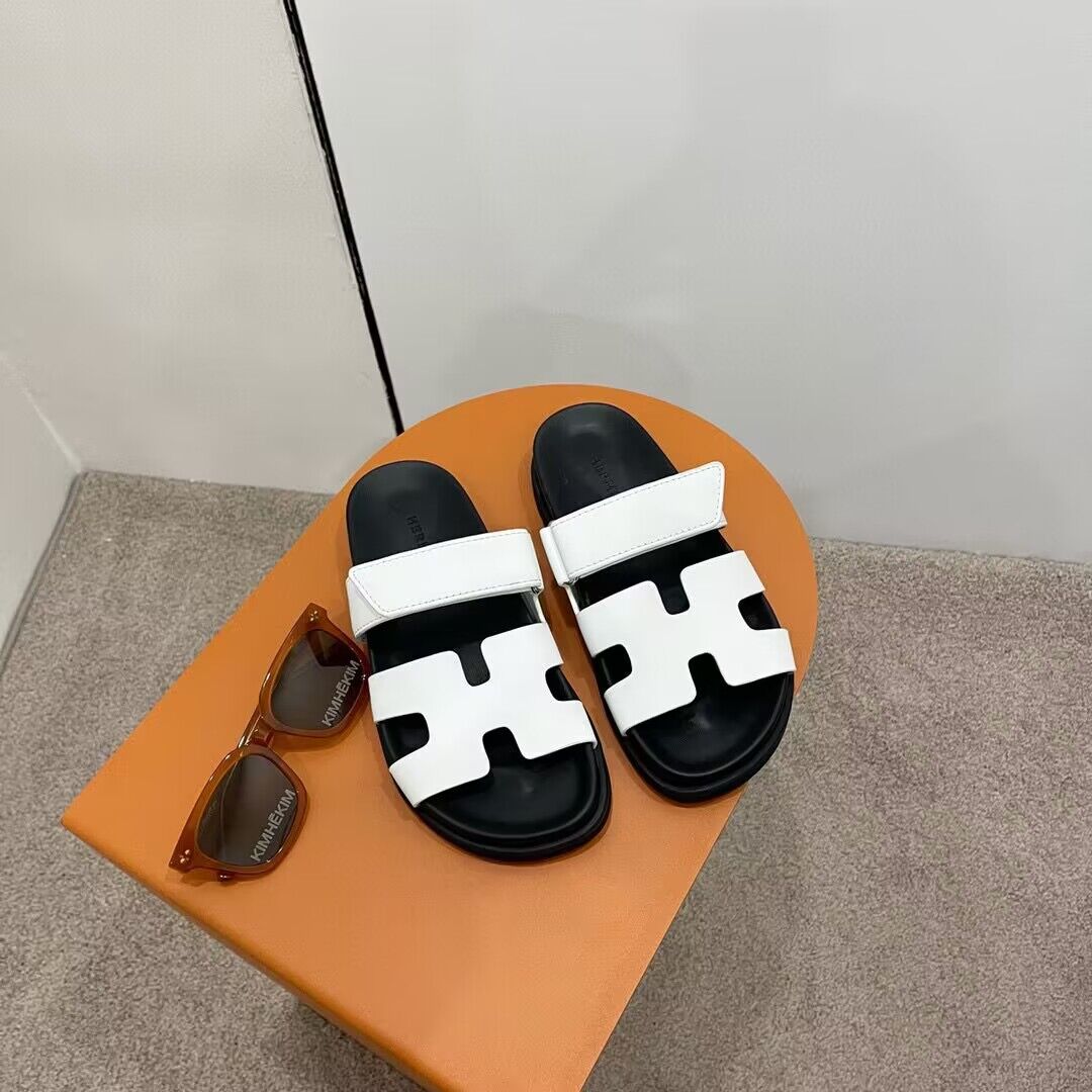 Hermes Shoes 2022 Chypre sandals HM63920 White