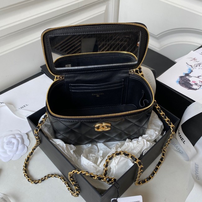 Chanel CLUTCH WITH CHAIN Lambskin & Gold Metal AP3243 BLACK