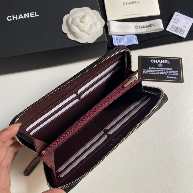 Chanel Calfskin Leather & Gold-Tone Metal AP0242 black