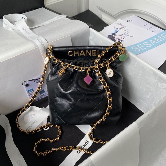 Chanel SMALL BUCKET BAG AS3793 BLACK