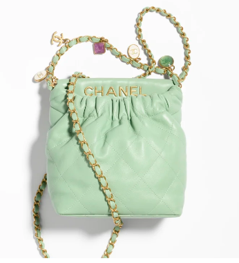 Chanel SMALL BUCKET BAG AS3793 Light Green