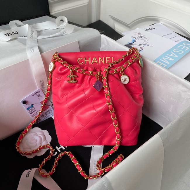 Chanel SMALL BUCKET BAG AS3793 RED