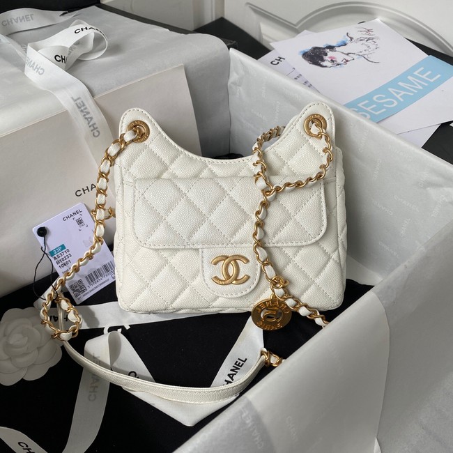 Chanel SMALL HOBO BAG AS3710 White