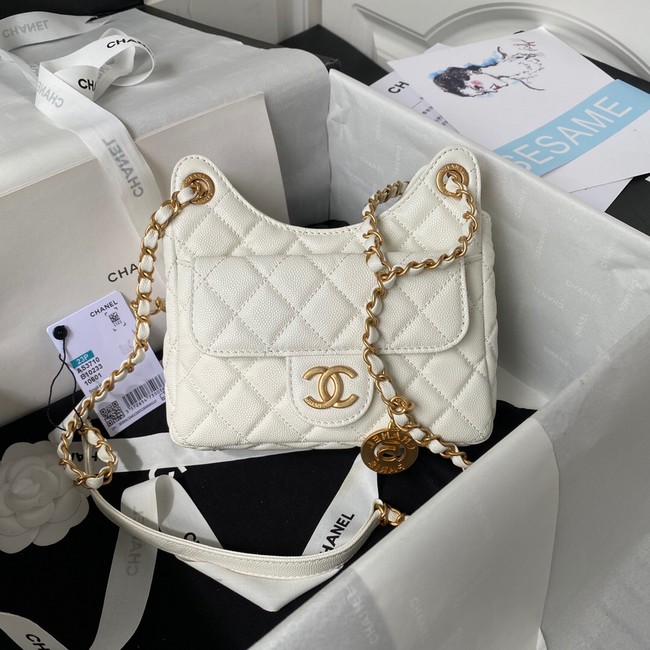 Chanel SMALL HOBO BAG AS3710 White