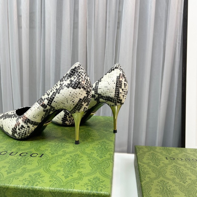 GucciWOMENS PYTHON PRINT HIGH HEEL PUMP 85 mm 93176-1