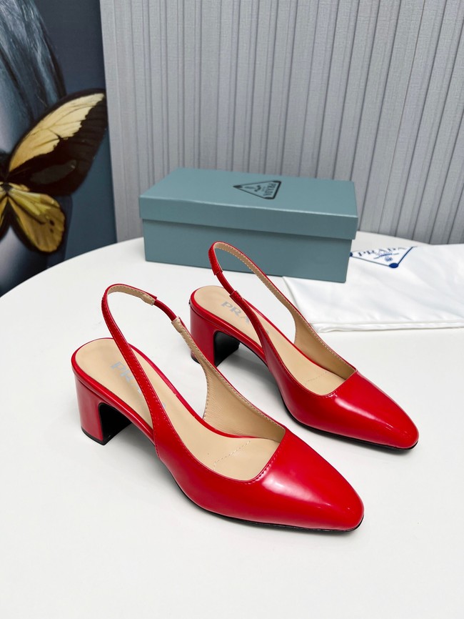 Prada Patent-leather slingback pumps 93174-2