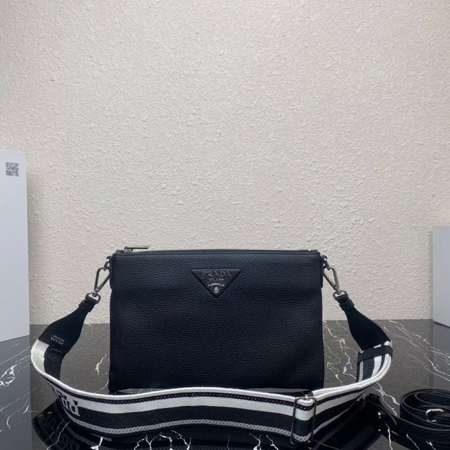 Prada Leather shoulder bag 1BH050 black