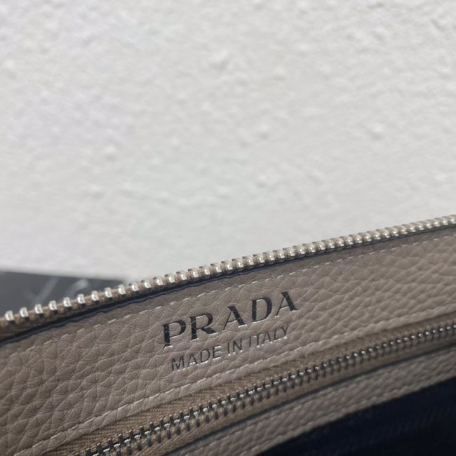 Prada Leather shoulder bag 1BH050 gray