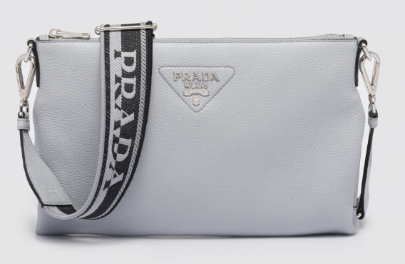 Prada Leather shoulder bag 1BH050 light blue