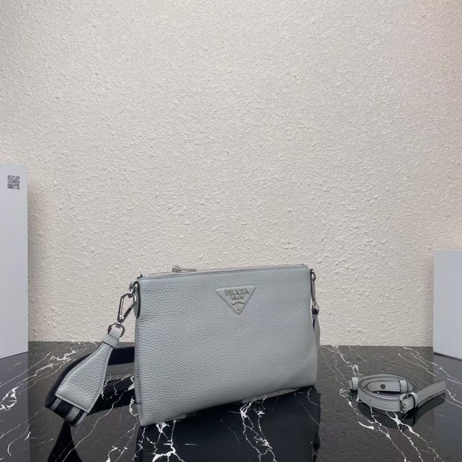 Prada Leather shoulder bag 1BH050 light blue