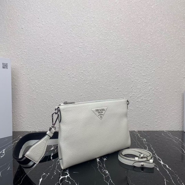 Prada Leather shoulder bag 1BH050 white