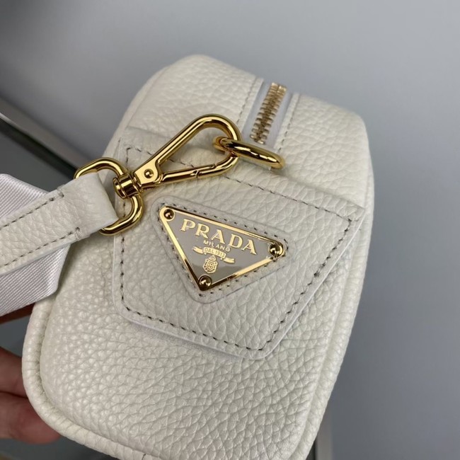 Prada Medium leather bag 1BH187 white