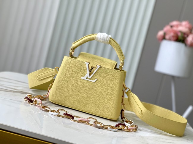 Louis Vuitton Capucines Mini M21798 Jaune Plume Yellow