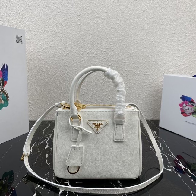 Prada Galleria Saffiano leather mini-bag 1BA906 white