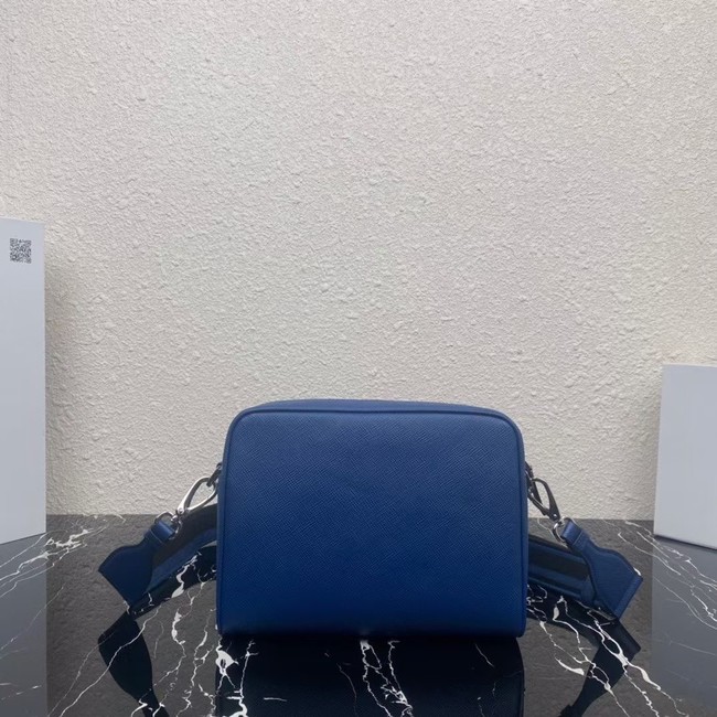 Prada Saffiano leather shoulder bag 2VH152 blue