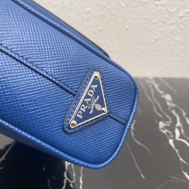 Prada Saffiano leather shoulder bag 2VH152 blue