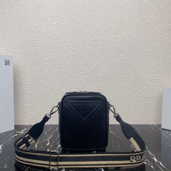 Prada Saffiano leather shoulder bag 2VH154 black