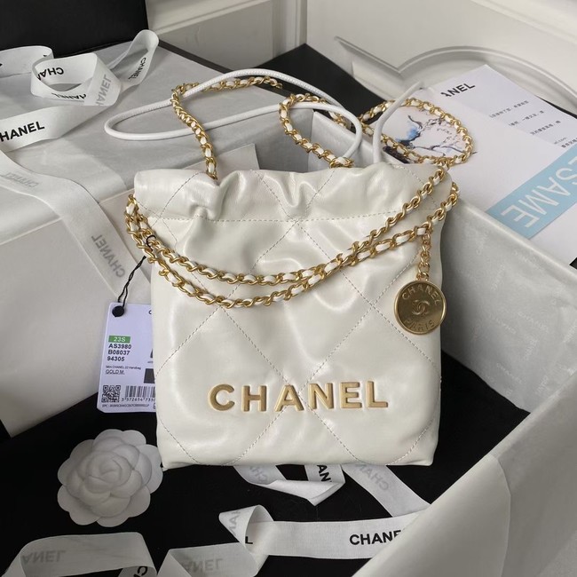 CHANEL 22 MINI HANDBAG AS3980 white