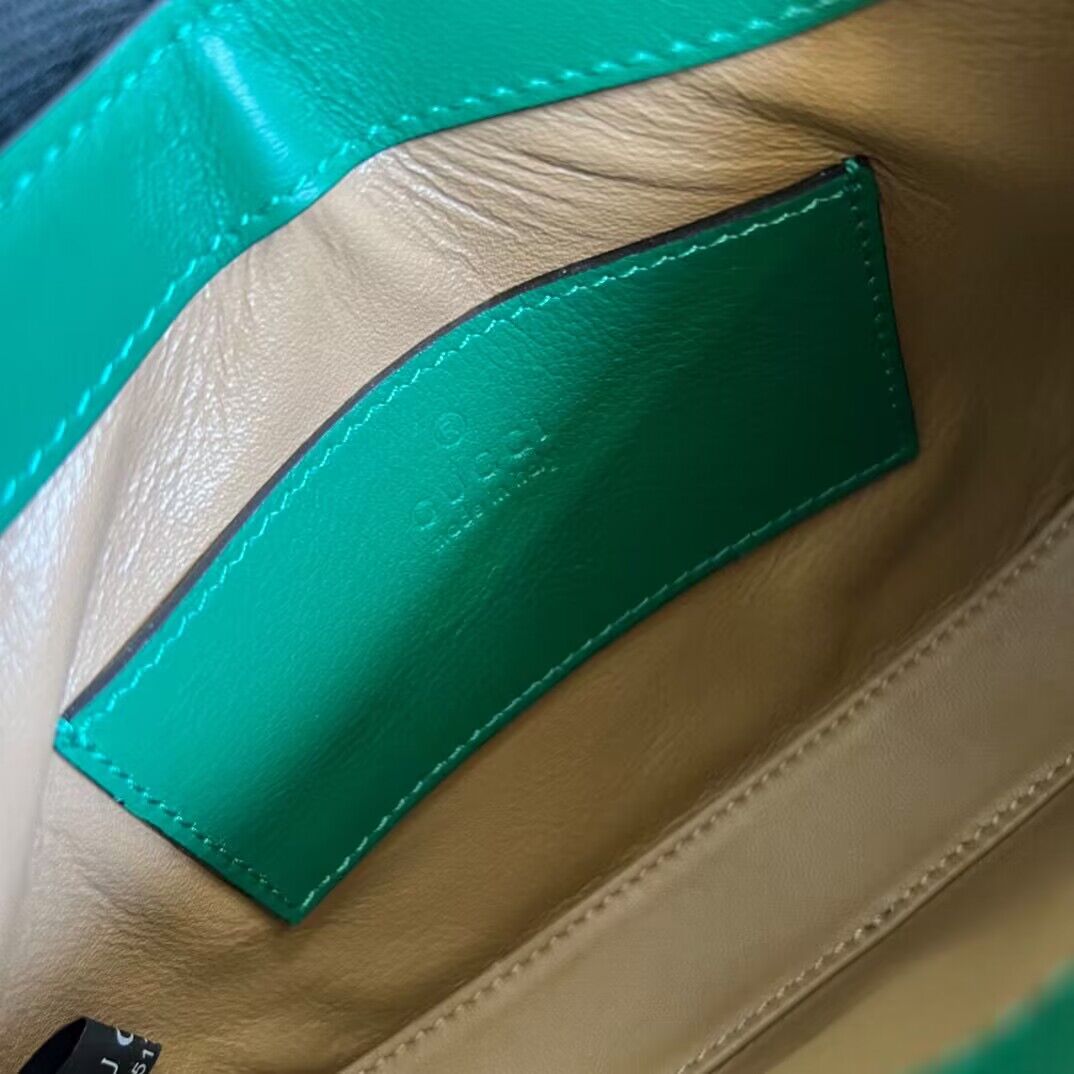 Gucci Jackie 1961 mini patent leather hobo bag 699651 Emerald green