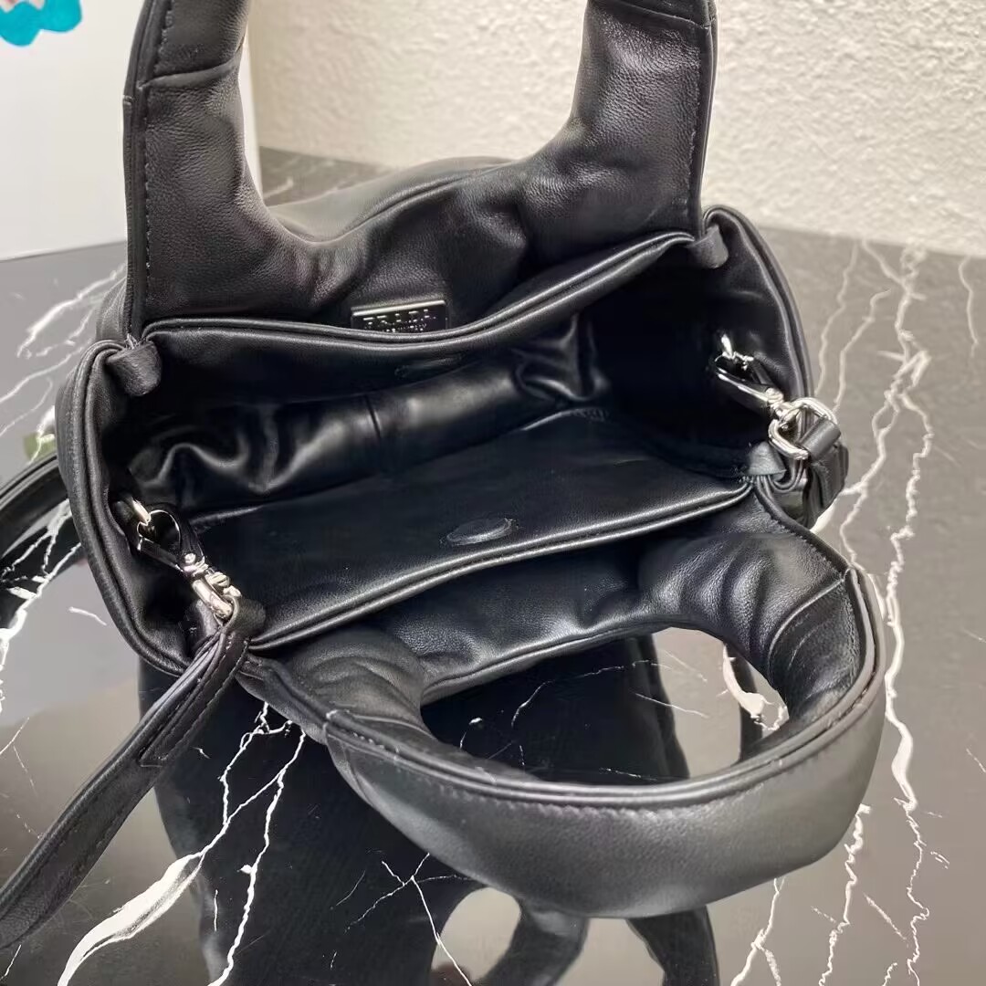 Prada Small padded Soft nappa-leather bag 1BA359 black