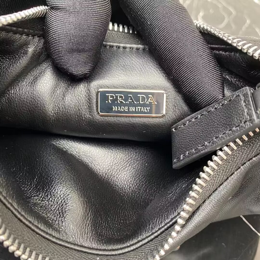 Prada Soft padded nappa leather mini-bag 1BA384 black