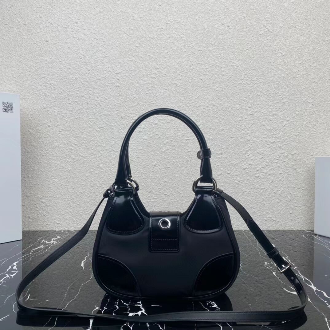 Prada Moon padded nappa-leather bag black