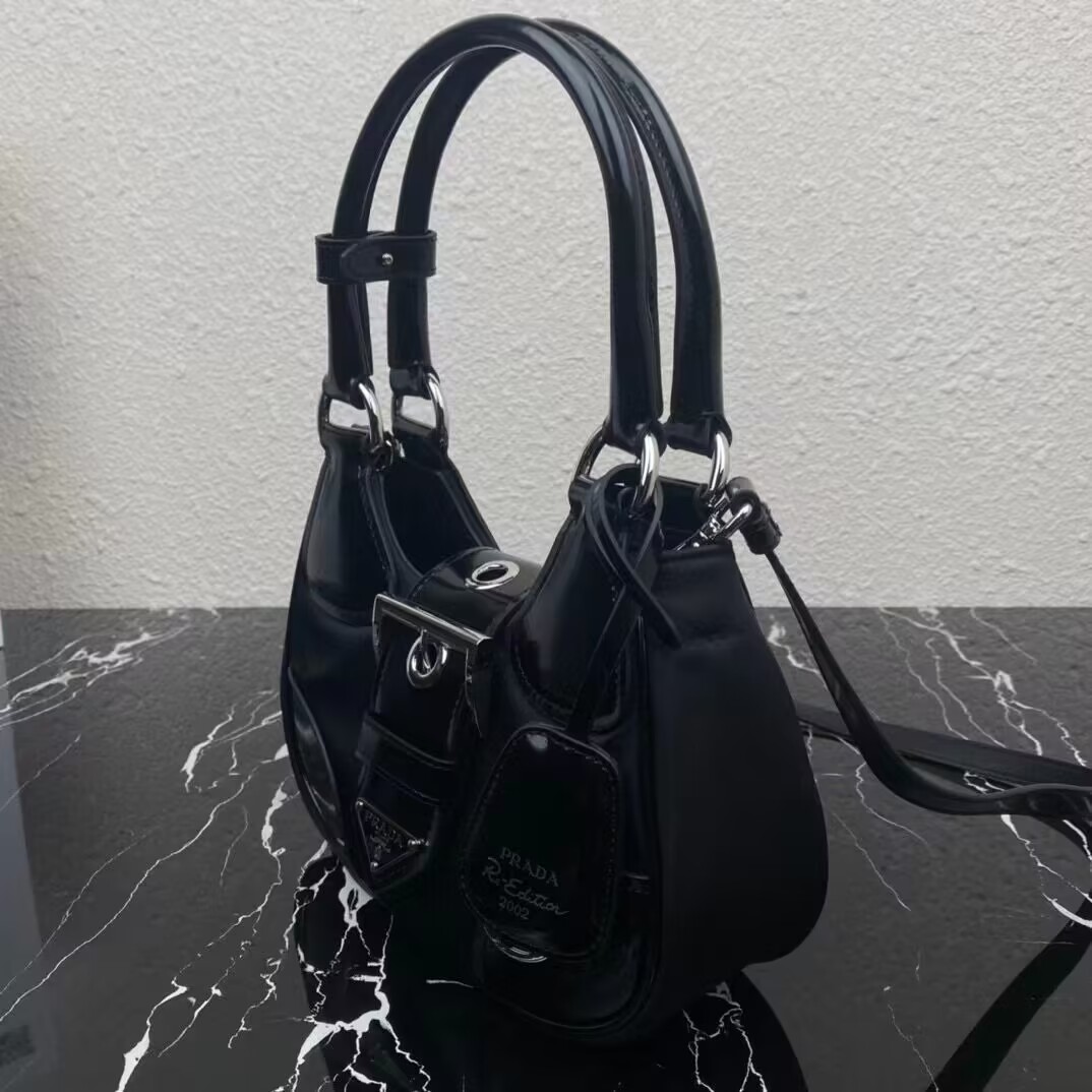 Prada Moon padded nappa-leather bag black