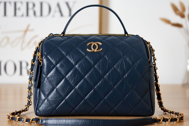 Chanel BOWLING BAG AS3740 Dark Blue