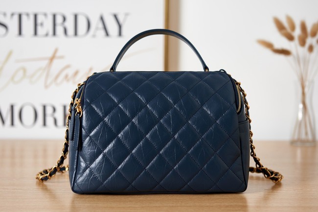 Chanel BOWLING BAG AS3740 Dark Blue