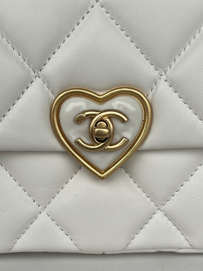 Chanel MINI FLAP BAG AS3986 white