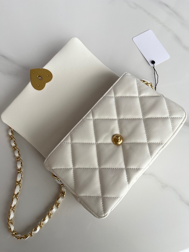 Chanel MINI FLAP BAG AS3986 white