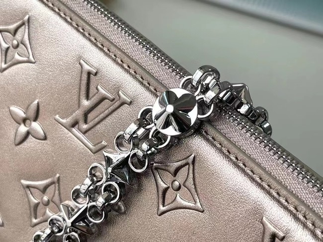 Louis Vuitton Leather M81828 silvery grey