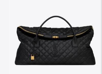 SAINT LAUREN ES GIANT TRAVEL BAG IN QUILTED LEATHER 736009 black