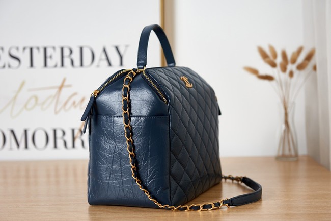 Chanel LARGE BOWLING BAG AS3741 Dark Blue