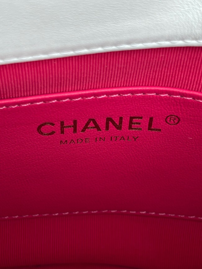 Chanel MINI FLAP BAG AS3979 white