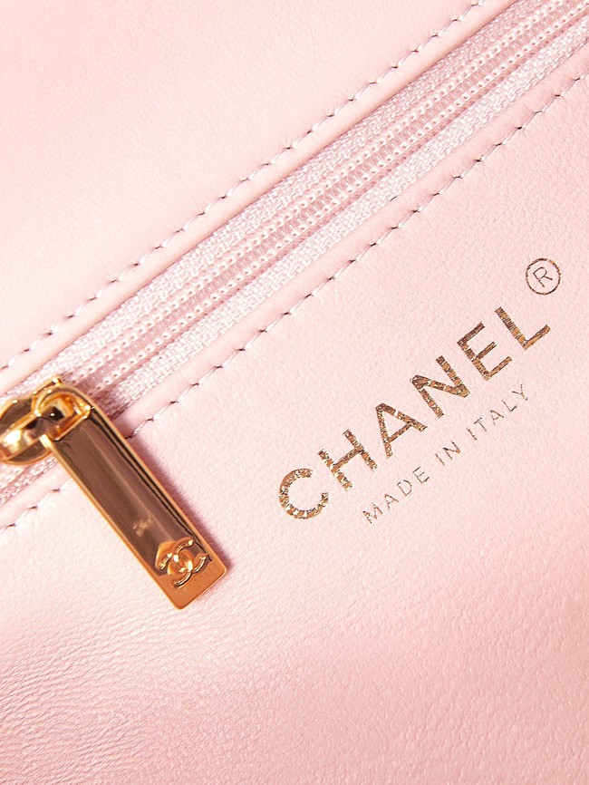 Chanel MINI FLAP BAG WITH TOP HANDLE AS4023 light pink