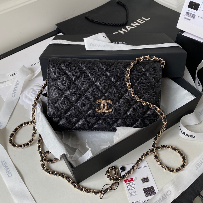 CHANEL WALLET ON CHAIN AP3180 black