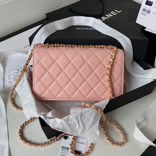 CHANEL WALLET ON CHAIN AP3318 pink