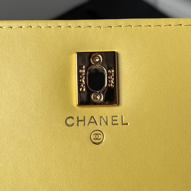 CHANEL WALLET ON CHAIN AP3318 yellow