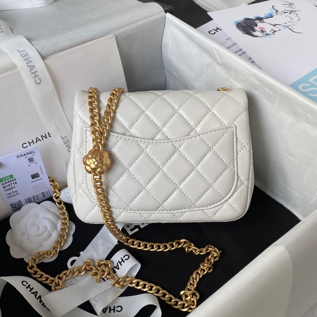 Chanel MINI FLAP BAG AS4040 white