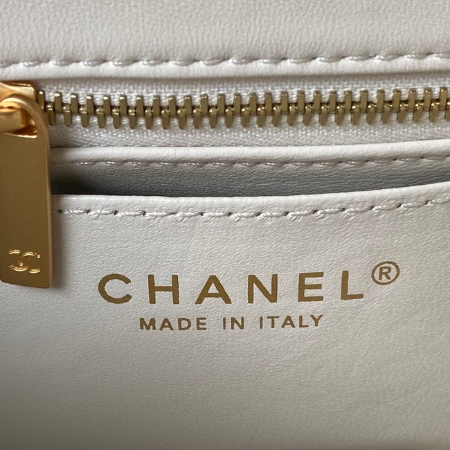 Chanel MINI FLAP BAG AS4040 white
