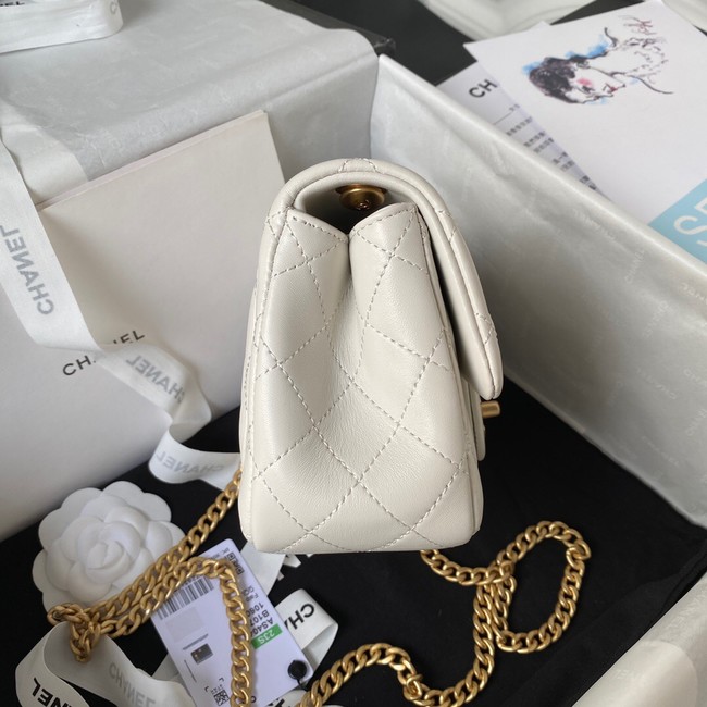 Chanel MINI FLAP BAG AS4040 white