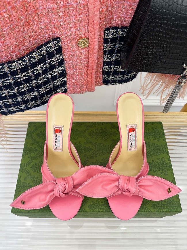 Gucci Womens mid-heel slide sandal 93285-1