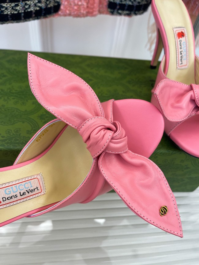 Gucci Womens mid-heel slide sandal 93285-1