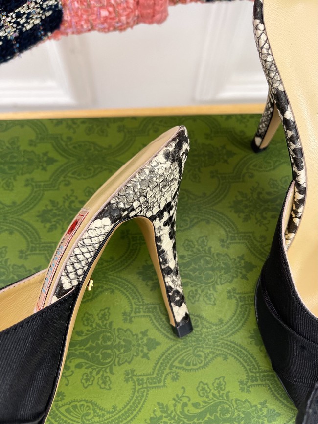 Gucci Womens mid-heel slide sandal 93285-2