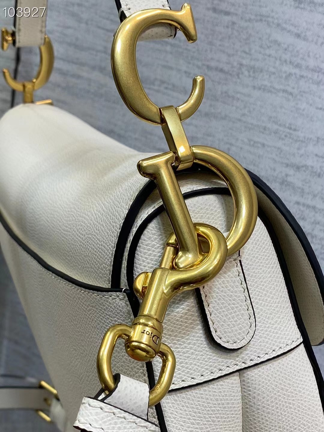 Dior SADDLE BAG WITH STRAP Latte Grained Calfskin M0455CBA 