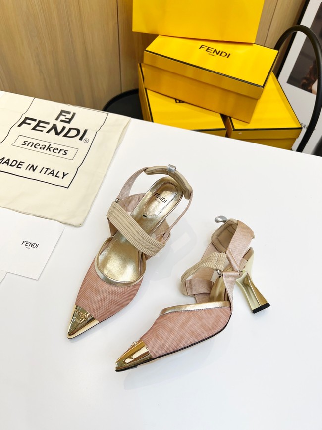 Fendi Colibri mesh high-heeled slingbacks 93291-1