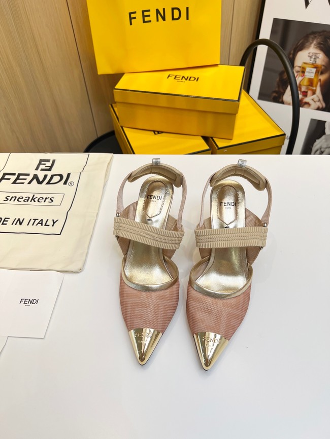 Fendi Colibri mesh high-heeled slingbacks 93291-1