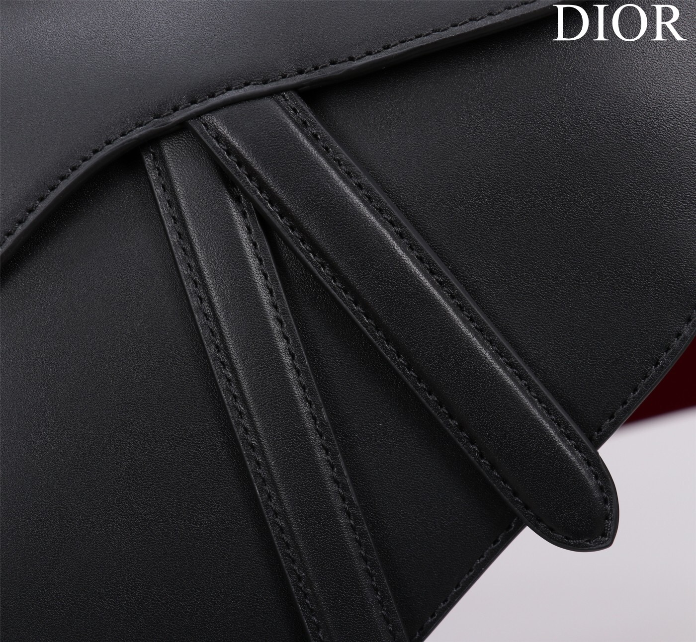 Dior SADDLE BAG WITH STRAP Black Smooth Calfskin M0455CWG