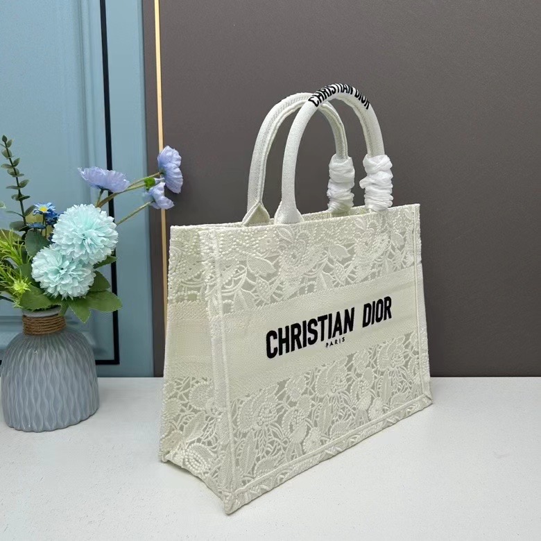 MEDIUM DIOR BOOK TOTE Effect M1296ZSEL White